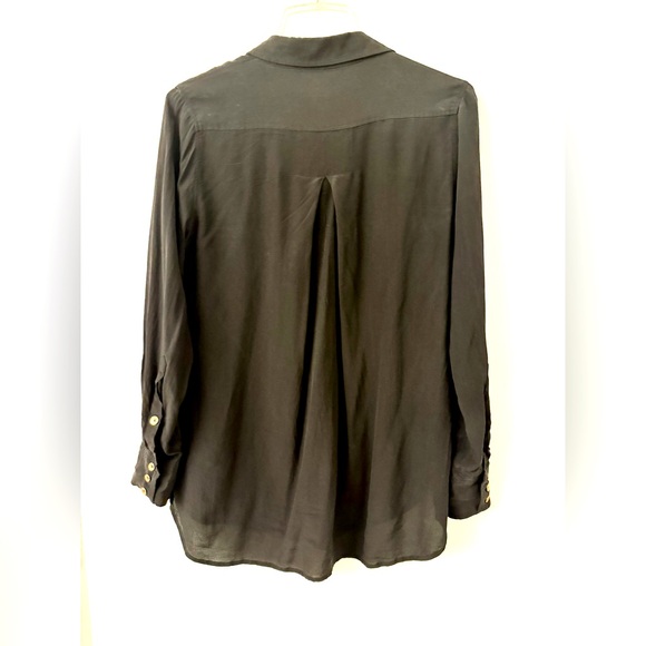 True Religion black silk button down shirt - Picture 3 of 8